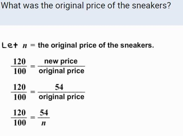 What was the original price of the sneakers?-example-1