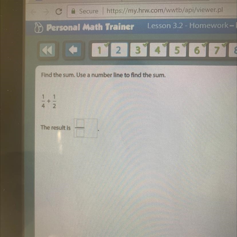 Find the sum. Use a number line to find the sum.-example-1