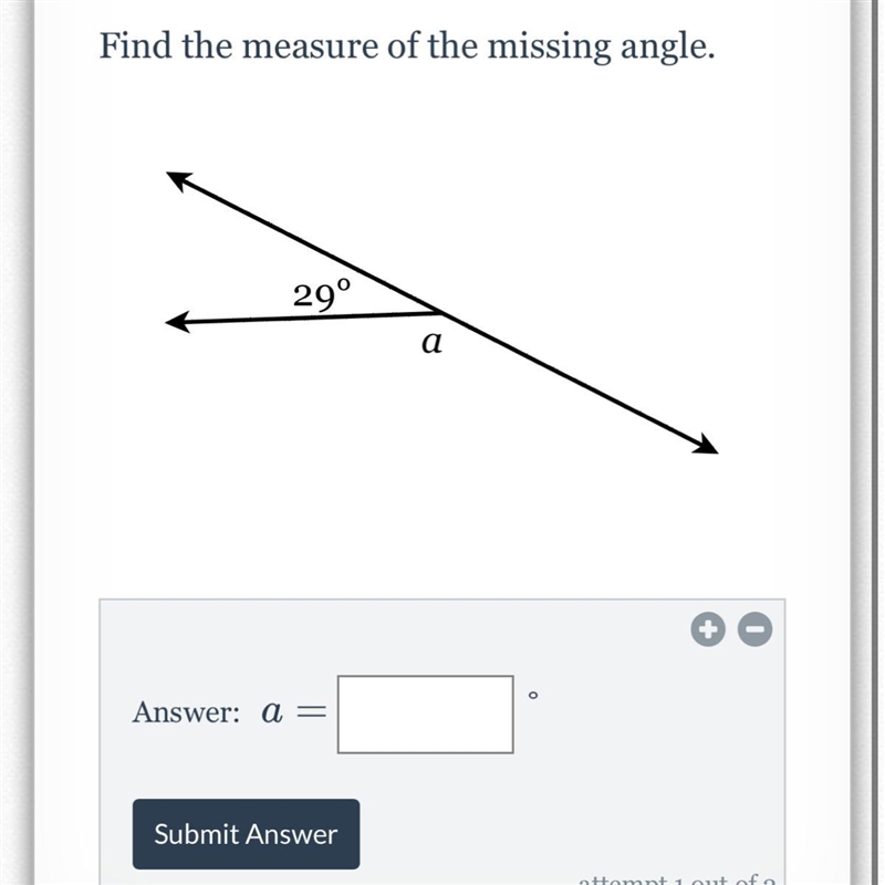 Find the measure of the missing angle-example-1