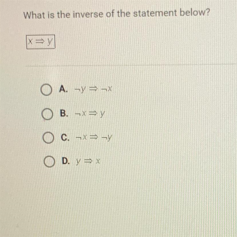 What is the inverse statement-example-1