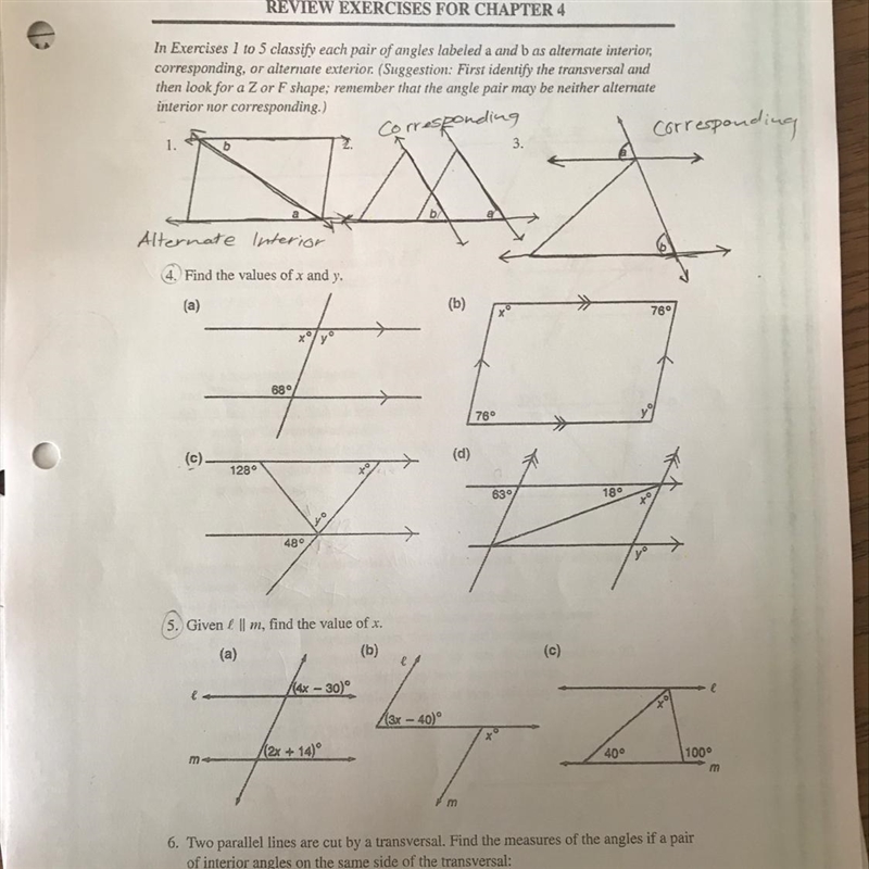 Can you please do #4&5. Pleaseeee! It’s geometry btw 30pts!!-example-1