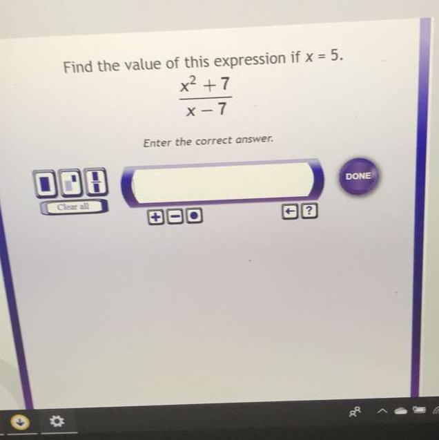 Find the value of this expression if x = 5-example-1