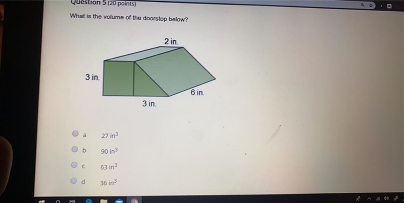 What is the volume of the doorstep below-example-1