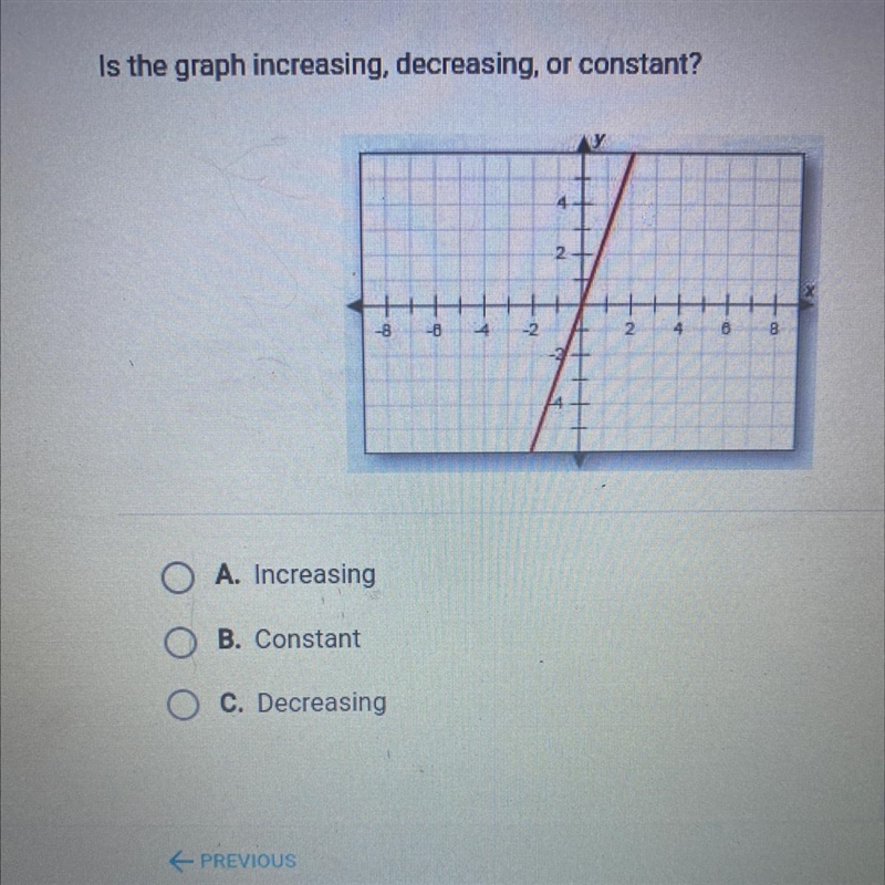 A. Increasing B. Constant C. Decreasing-example-1