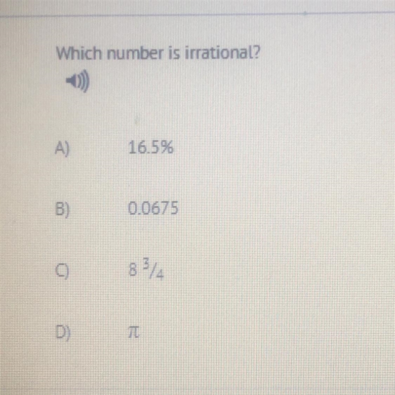 Which number is irrational...please help!!-example-1