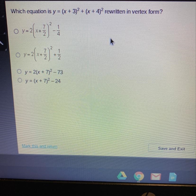 Which equation is rewritten in vertex form-example-1