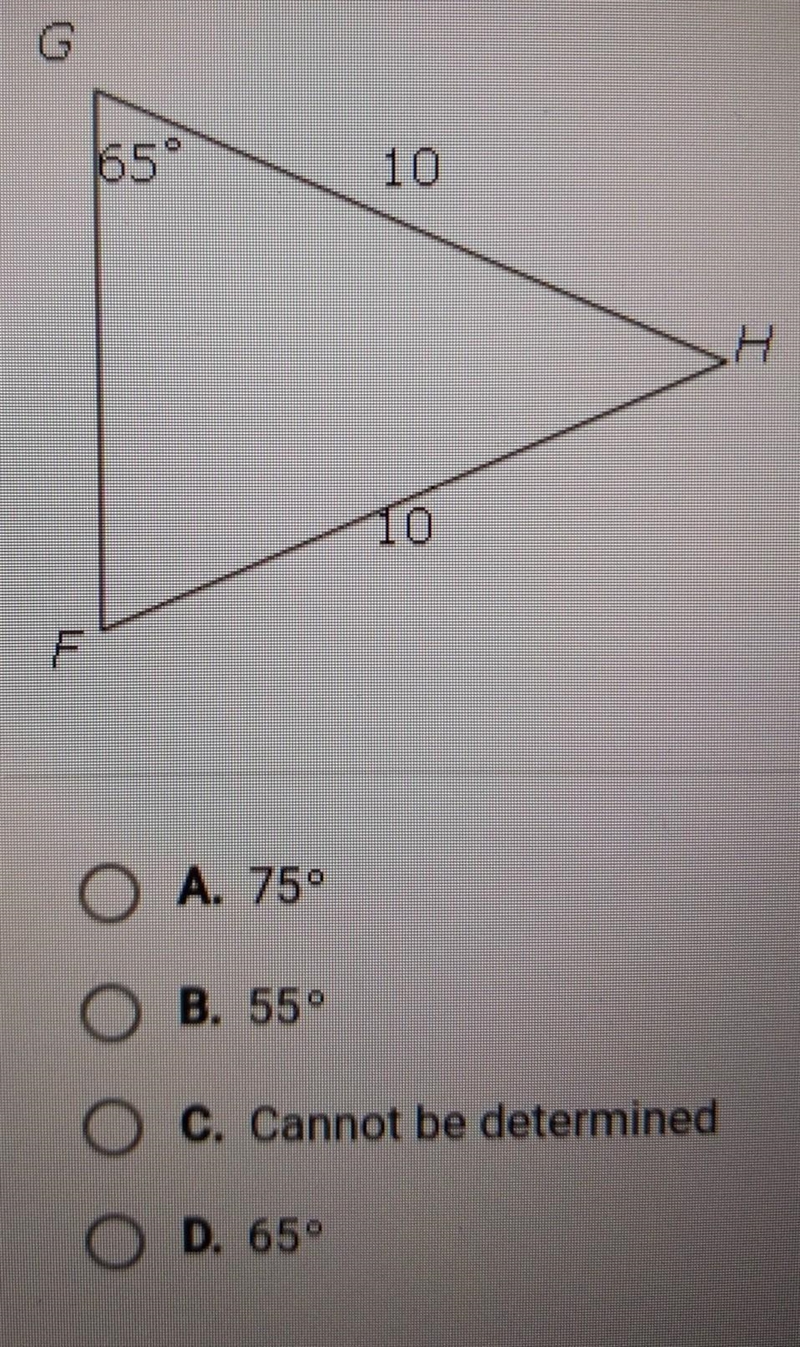 What is the measure of angle F?​-example-1