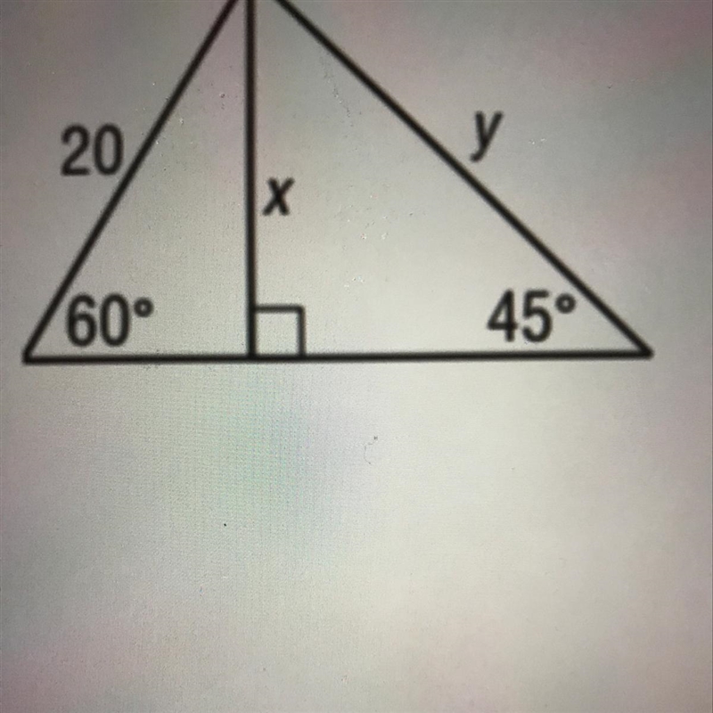 Pls find x, has to do with trig and answer has to be in radical form-example-1