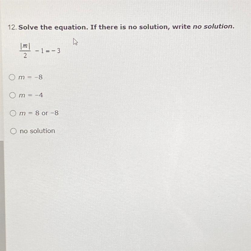 Solve the equation. Write no solution if there is none-example-1