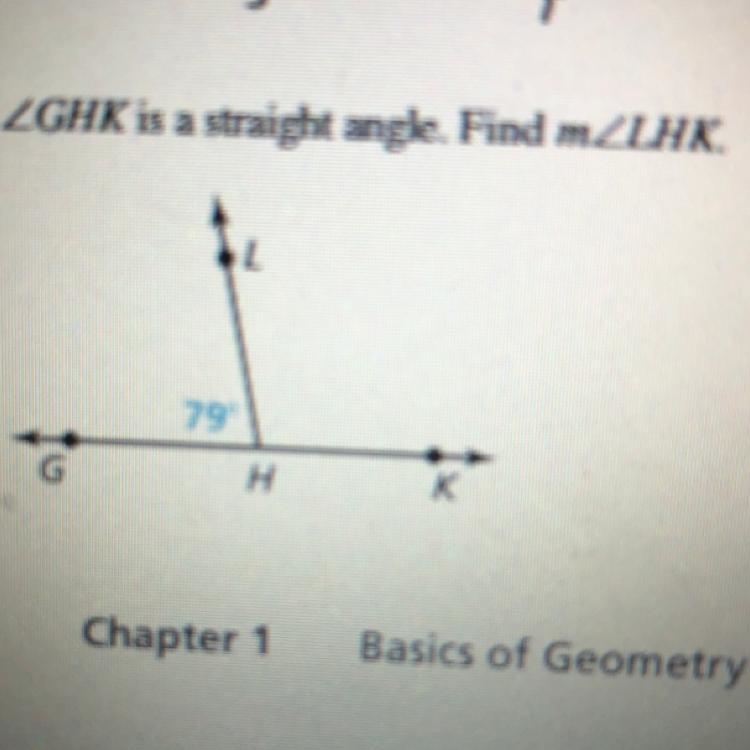 ZOHK is a straight angle. Find mZLAK.-example-1