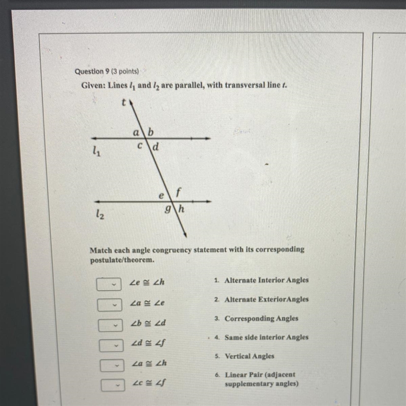 Given: Lines, and I are parallel, with transversal line t.-example-1