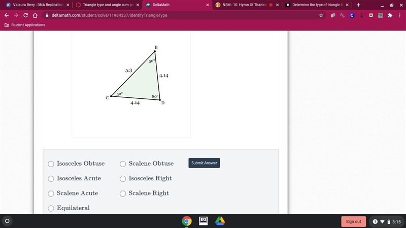 Determine triangle type-example-1