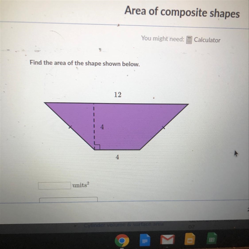 Find the area of the shape below-example-1