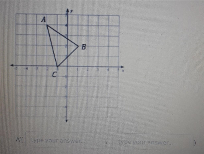 SOMEONE PLEASE HELP ME ABC was rotated 90° clockwise about (-2, 1). Find A ​-example-1