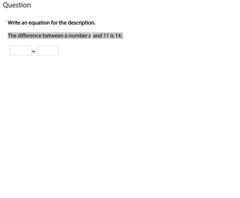 The difference between a number x and 11 is 14-example-1