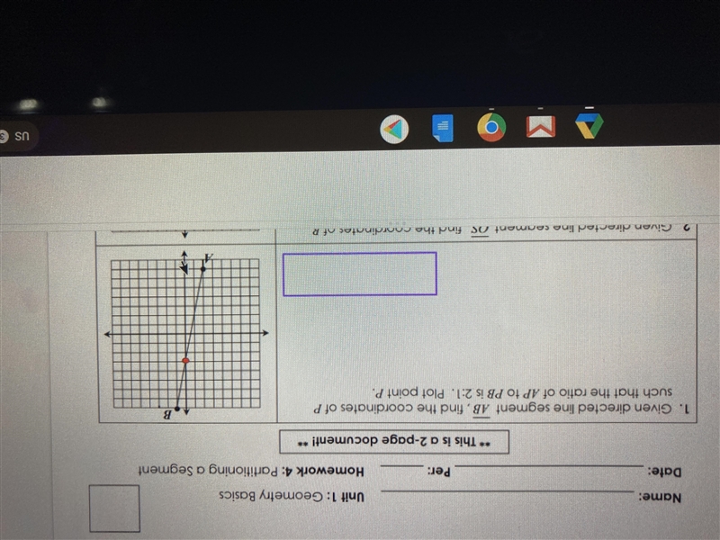 Given directed line segment ab find the coordinates of p such thats the ratio of ap-example-1