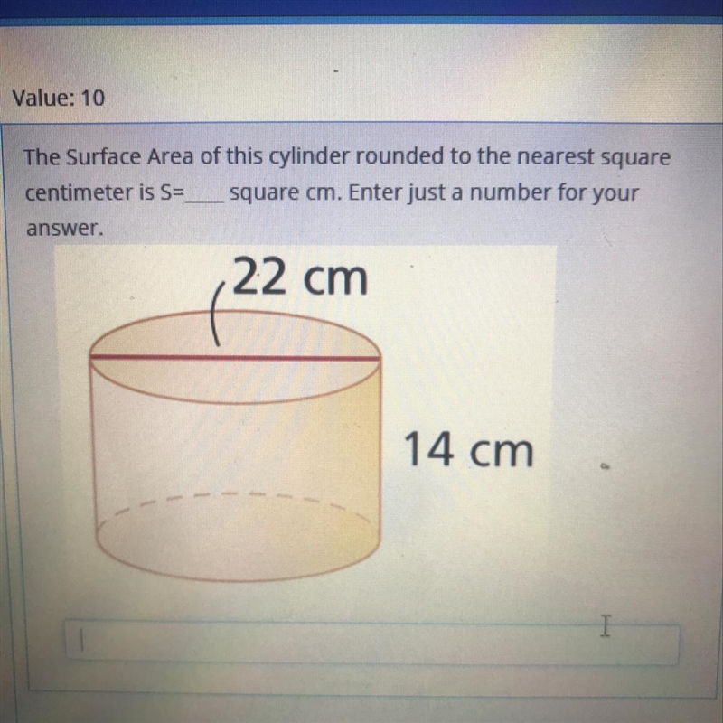 The Surface Area of this cylinder rounded to the nearest square centimeter is Sa square-example-1