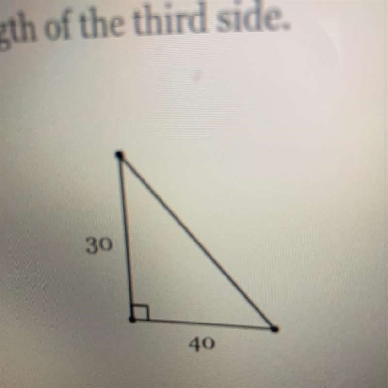 Find the exact length of the third side.-example-1