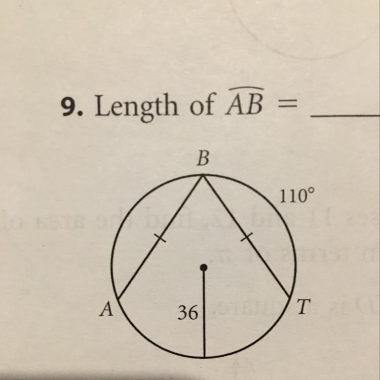 Find the length of a B. Show your work if you can.-example-1