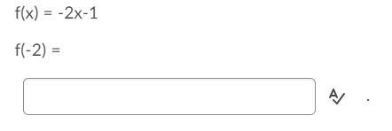 Question 1 options: f(x) = -2x-1 f(-2) =-example-1