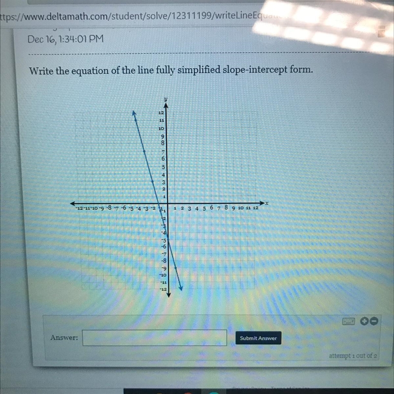 Write the equation of the lines fully simplified-example-1