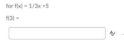 For f(x) = 1/3x +5 f(3) =-example-1