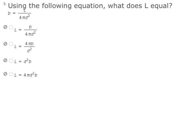 Using the following equation, what does L equal? A B C or D?-example-1