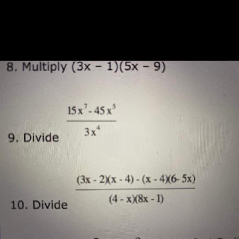 Can someone show the work and solve these questions? 9 & 10-example-1