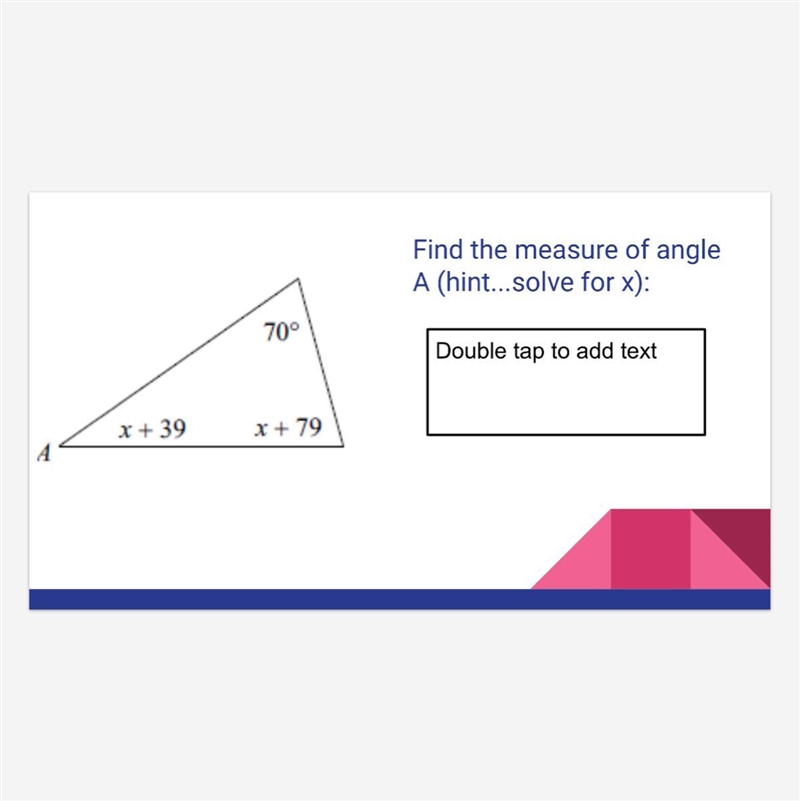 Find the measure of angle A-example-1