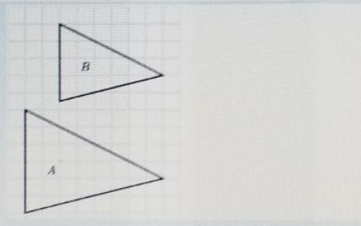 What single transformation was applied to triangle A to get triangle B? * Rotation-example-1