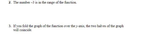 The question is Reasoning Determine whether each statement is true or false for f-example-1