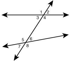 Select all pairs of alternate EXTERIOR angles. Assume the lines are parallel. 1 and-example-1