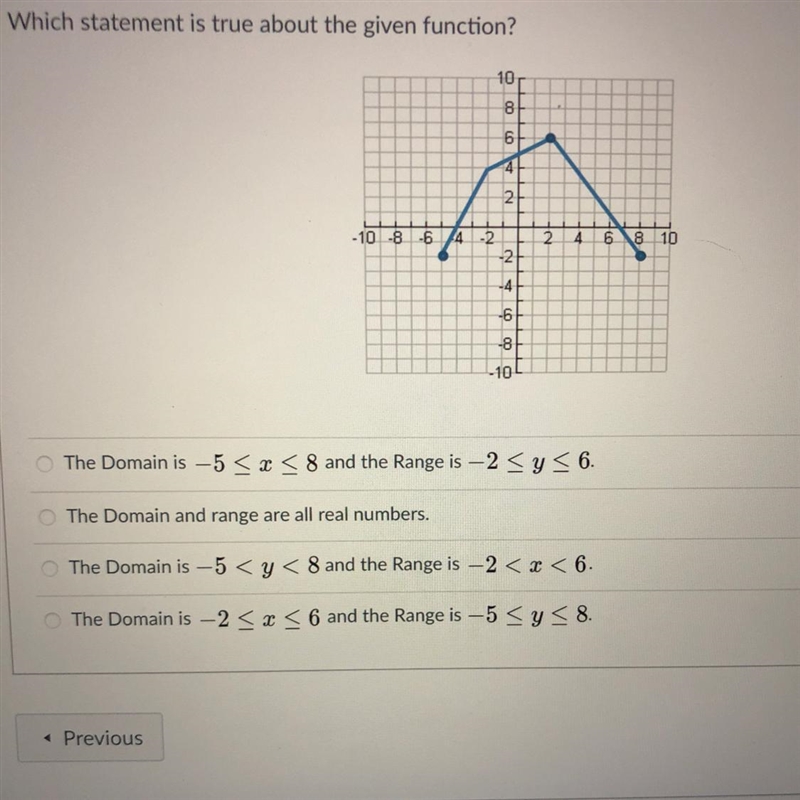 Which statement is true about the given function?-example-1