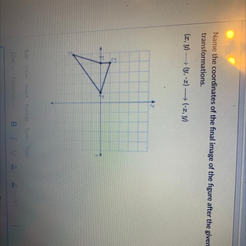 Name the coordinates of the final image of the figure after the given sequence of-example-1