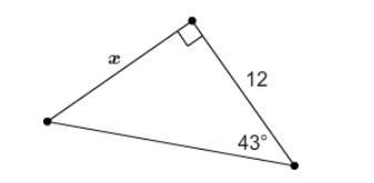 Solve for x. Round only your final answer to the nearest tenth. 9.1 11.2 8.2 18-example-1