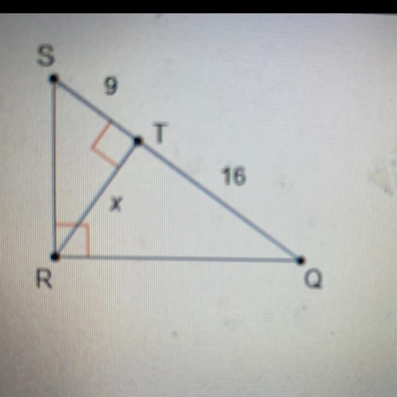 S What is the value of x? 9 0 12 units 16 15 units X 0 20 units R 0 25 units-example-1