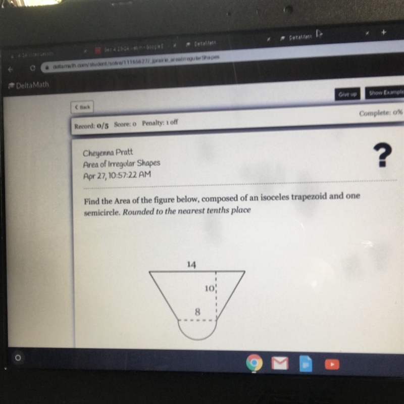 Find the area of the figure-example-1