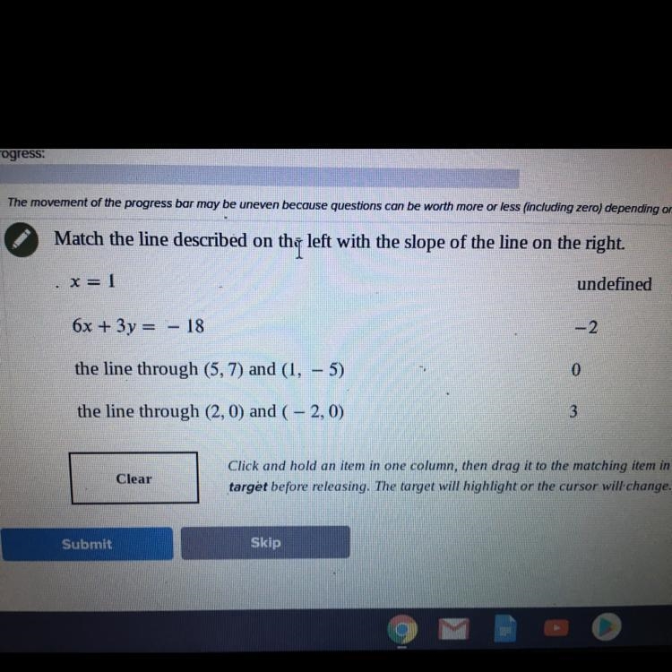 Match the line described on the left!!-example-1