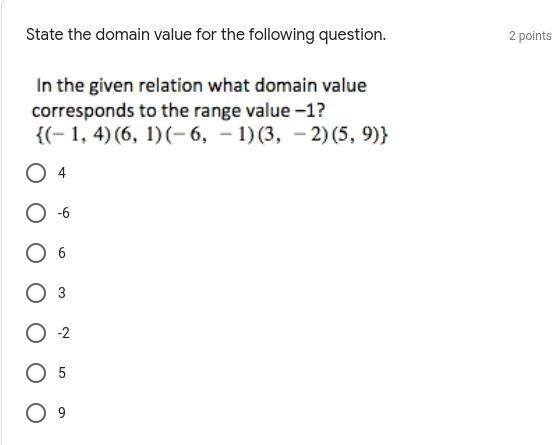 Whats the domain for the pairs below?-example-1