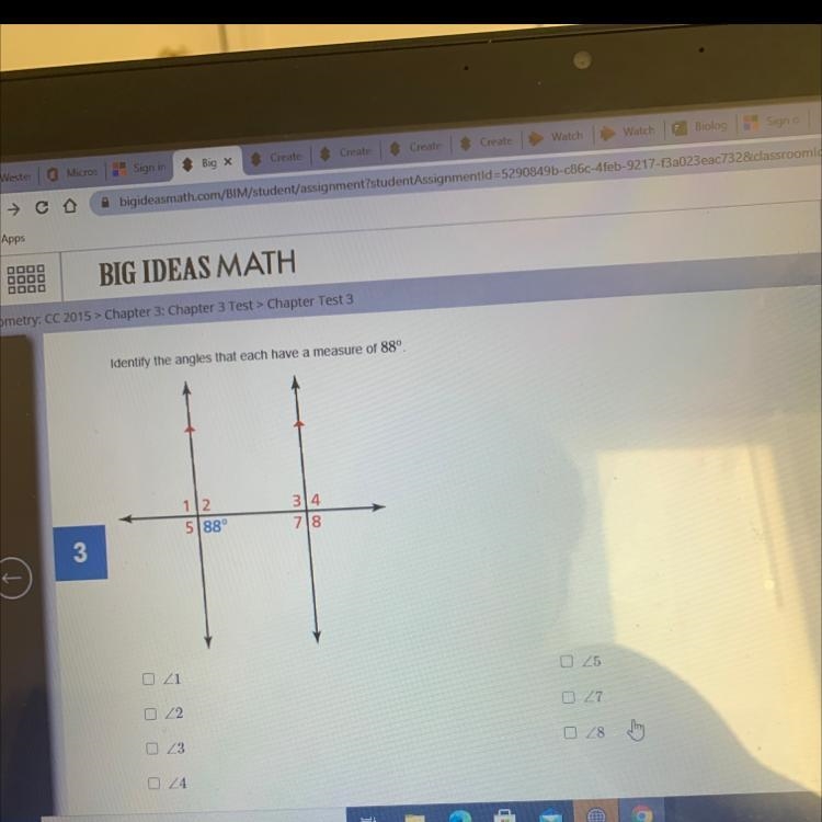 Identify the angles that each have a measure of 88-example-1