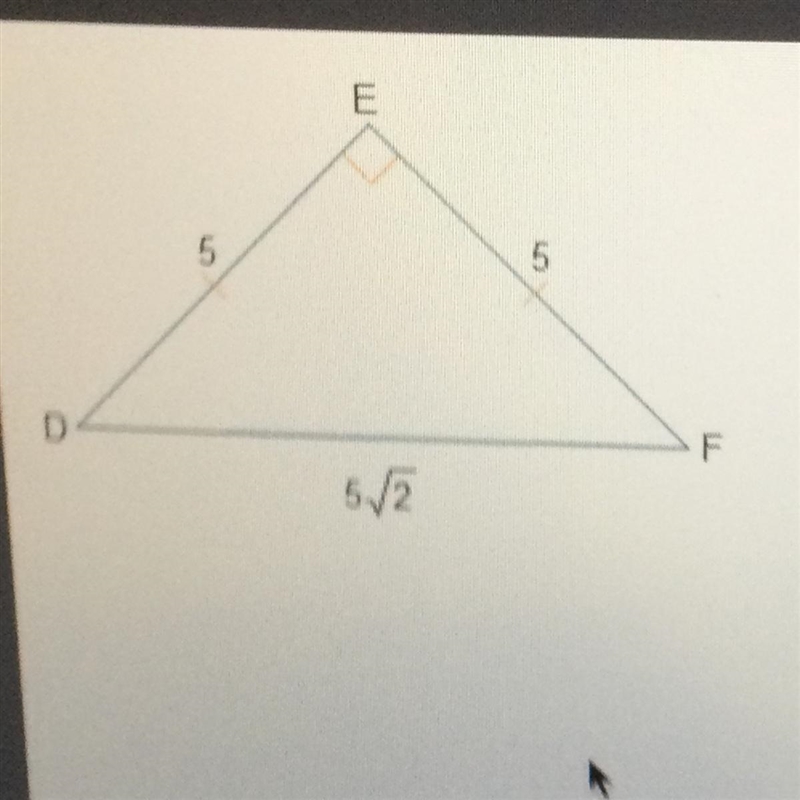 Given ADEF, which is not equal to cos(F)? sin(F). sin(D). tan(F). cos(D)-example-1