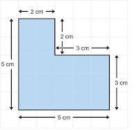 What is the area of the given compound shape? 1. 19 sq cm 2. 25 sq cm 3. 34 sq cm-example-1