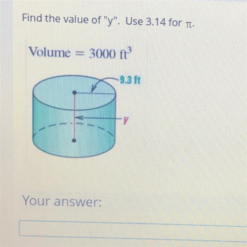 PLEASE HELP ME Find the value of y. Use 3.14-example-1