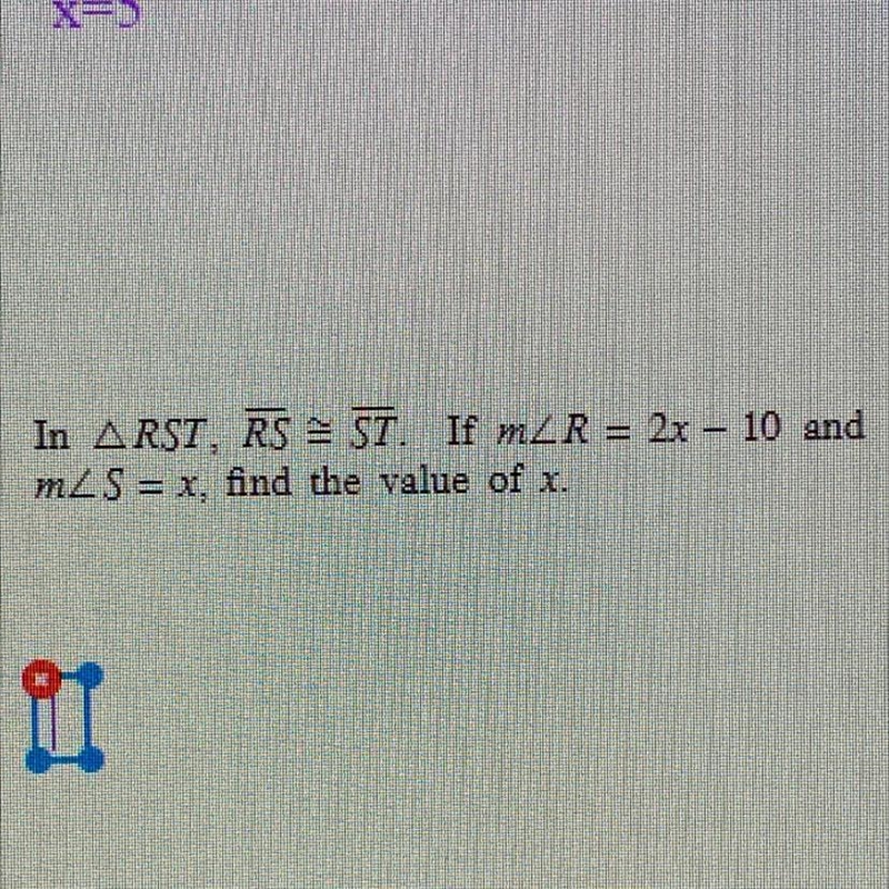 Find the value of x (PLEASE HELP THIS IS a 40 point question)-example-1