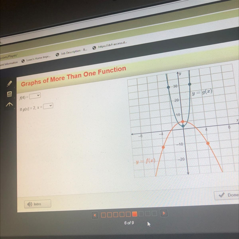 F(4)= If g(x)=2,x=.??-example-1