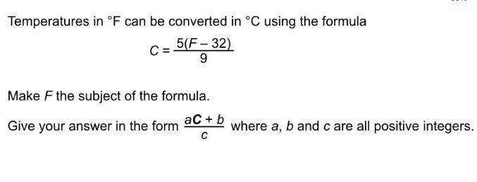 Temperatures in °F can be converted in °C-example-1