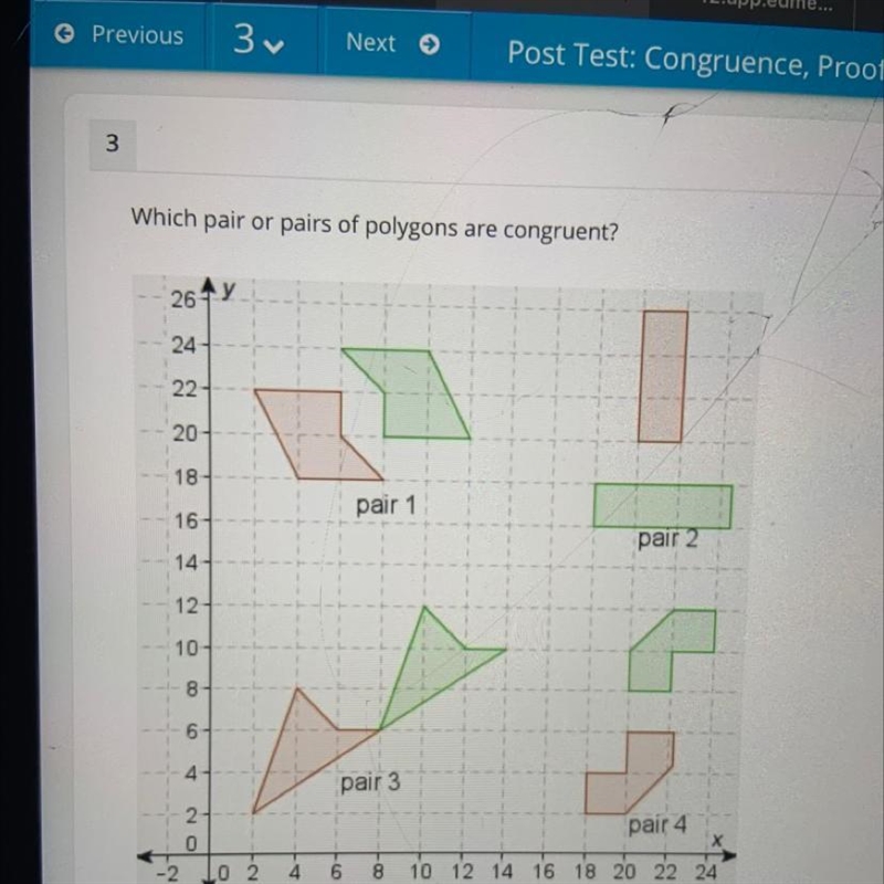 Which pair or pairs of polygons are congruent?-example-1