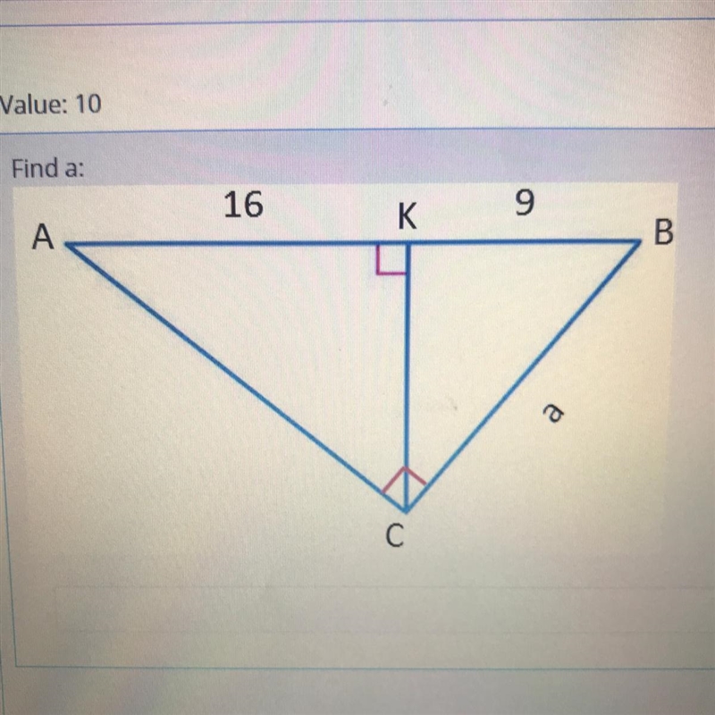 Geometry Find a: Fill in the blank-example-1