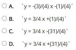 What is the slope-intercept form of the equation of a line that passes through (5, -4) and-example-1