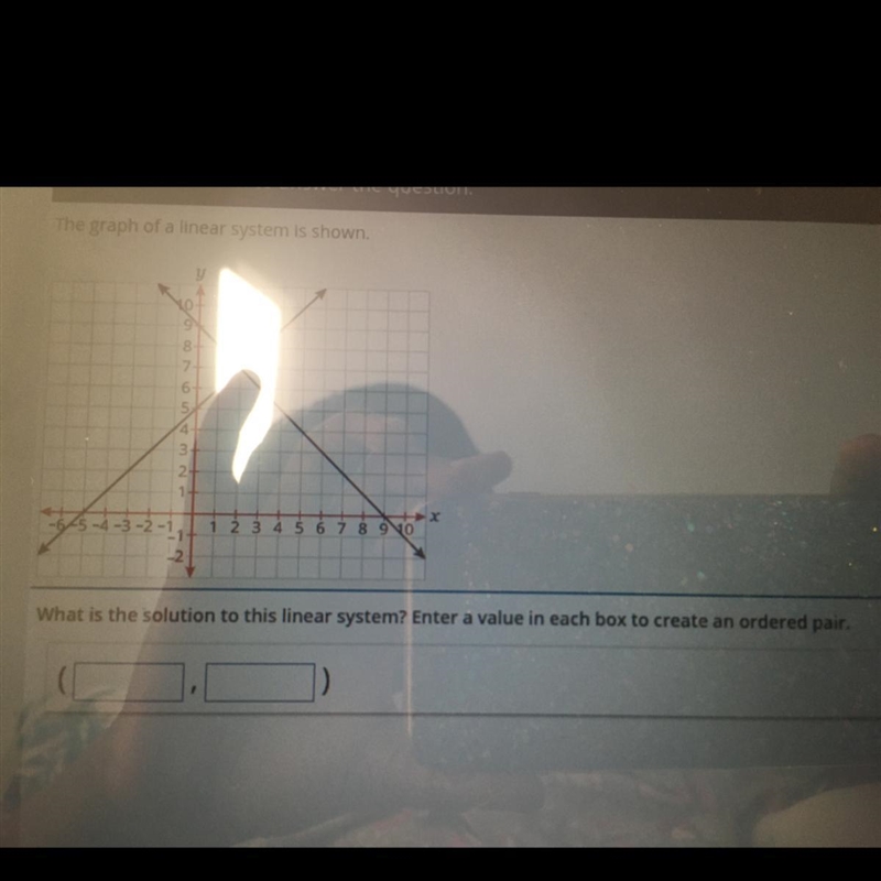 What is the solution to this linear system?Enter a value in each box to create an-example-1